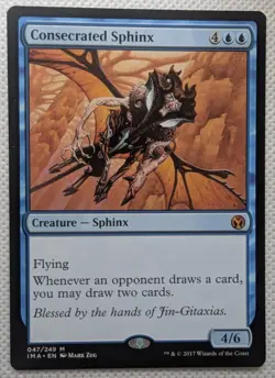 Consecrated Sphinx -NM - Iconic Masters Magic the Gathering MtG, English x1 - Image 1