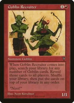 MTG LP English Goblin Recruiter [Visions] Lightly Played - Image 1
