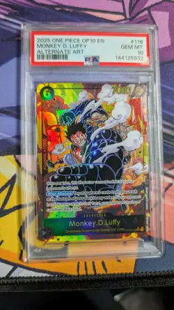2025 ONE PIECE ROYAL BLOOD OP10-118 MONKEY D. LUFFY ALT ART SEC PSA 10 - Image 1