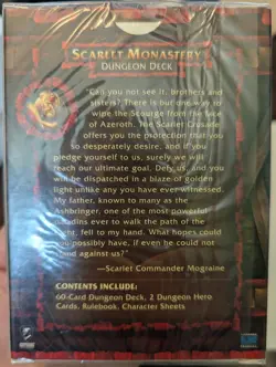 World of Warcraft TCG Scarlet Monastery Dungeon Deck - New Condition - Image 2
