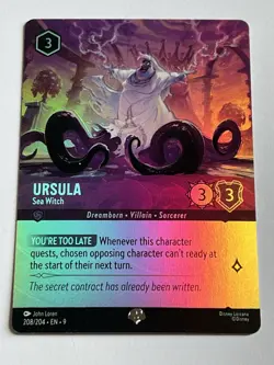 Ursula Sea Witch 208 Disney Lorcana Fabled 2025 Near Mint Holofoil Epic - Image 4