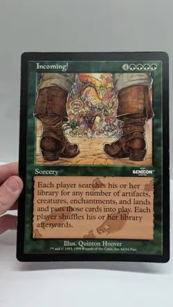 LARGE Incoming! 1998 Gen Con Oversized Promo Card Magic The Gathering - Image 2