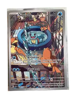Pokemon Squirtle Illustration Rare Holo Card 148/142 Sv07: Stellar Crown - Image 1