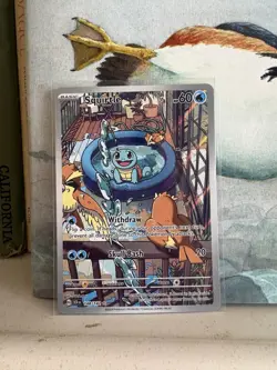 Pokemon Squirtle Illustration Rare Holo Card 148/142 Sv07: Stellar Crown - Image 3