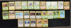 Pokemon Vintage 27 Card Lot - Mixed Languages - Poliwag Split Earth - Japanese - Image 1