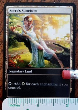 SERRA'S SANCTUM : altered-art card for use with MTG : with sexy babe! - Image 1