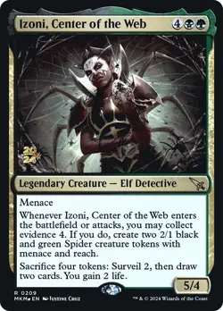 MTG Izoni, Center of the Web [Murders at Karlov Manor Prerelease Promos] Foil Ne - Image 1