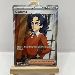 Pokemon TCG Full Art Trainer Giacomo 138/131 Prismatic Evolutions Holo Card - NM - Image 1