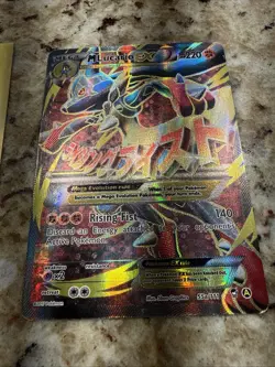 Pokemon M Lucario EX Mega Full Art Holo Fighting 220HP 140 Attack Single Card - Image 2