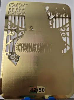 Makima Chainsaw Man A5 Art Board Gold Metal Card Goddess Story Serialized #42/50 - Image 2
