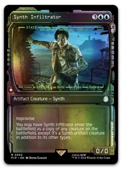 Synth Infiltrator (Showcase) #330 (Foil) (NM) Fallout PIP Magic MTG - Image 1