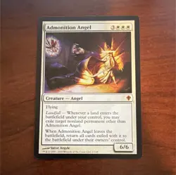 Wizards Admonition Angel Creature Worldwake White Magic: The Gathering 6/6 - Image 1
