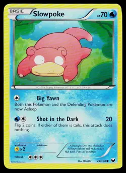 Pokemon Card Dark Explorers Slowpoke 23/108 Common - Image 1