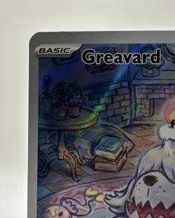 NM SV01: Scarlet & Violet Base Set Greavard Illustration Rare 214/198 Pokemon TC - Image 2