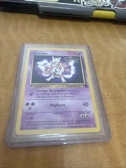 Mewtwo BLACK STAR PROMO #3 ~ Kids WB Presents Pokemon The First Movie STAMP MINT - Image 1