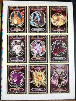 Pokemon 2025 Jumping Halloween Party Uncut Glow In The Dark Sheet New Peru - Image 1