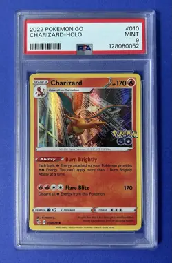 2022 Pokemon Go Charizard Holo #010 PSA 9 MINT - Image 1