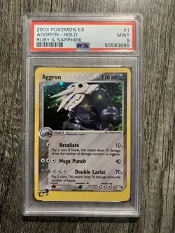 2003 Pokemon Ex Ruby & Sapphire #1 Aggron - Holo PSA 9 - Image 1