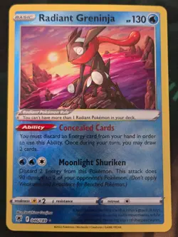 Radiant Greninja 046/189 Radiant Rare Astral Radiance NM/M Pokemon - Image 1