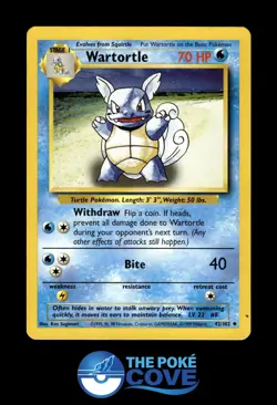 Wartortle 42/102 | Base Set Unlimited | Pokemon Uncommon | MP - Image 1
