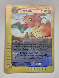 Pokemon TCG - Dragonite #9 - Expedition (2000) - Reverse Holo - Image 1