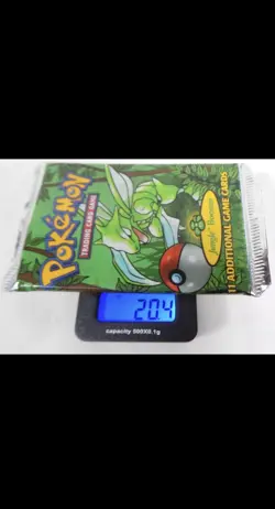 POKEMON JUNGLE BOOSTER PACK SCYTHER ART WOTC 1999 WEIGHED 20.4g - Image 4
