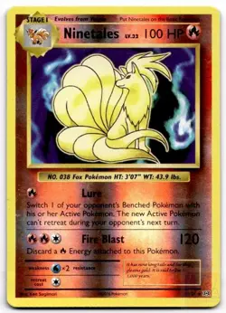 Ninetales 15/108 Holo Rare Evolutions Pokemon Reverse Holo Damaged - Image 1