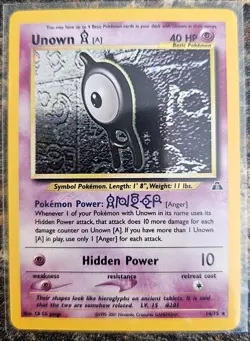 Pokemon 2001 Neo Discovery Unown A 14 Holo MP - Image 1