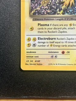 Rocket's Zapdos 15/132 holo Celebrations Classic Collection Pokemon FAST SHIP! - Image 5