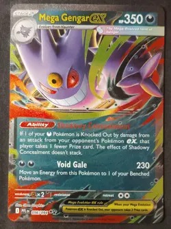 Mega Gengar EX 056/094 Phantasmal Flames Holo Double Rare, Pokemon 2025 •NM - Image 1