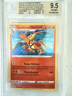 Pokemon Special Delivery Charizard SWSH075 Black Star Promo Cosmos Holo BGS 9.5 - Image 1