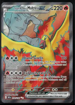 Team Rocket's Moltres ex 208/182 Ultra Rare Destined Rivals Pokemon NM - Image 1