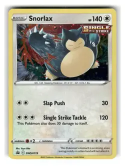 Snorlax SWSH119 Cosmo Holo Promo Sword & Shield Promo Pokemon Near Mint - Image 1
