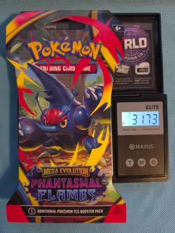 (HEAVY)🔥 31.73g Pokemon TCG Phantasmal Flames Sleeved Booster Pack Sealed✅ - Image 1