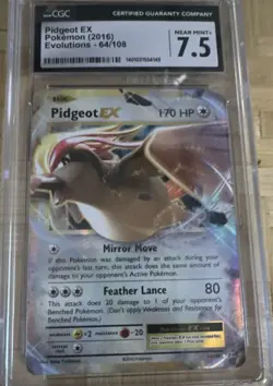 Pokemon TCG Evolutions Pidgeot EX 64/108 Ultra Rare Holo CGC 7.5 - Image 3