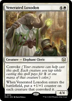 Venerated Loxodon NM #215 Commander: March of the Machine MTG - Image 1