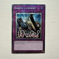 RA05-EN124 Solemn Judgment Variant Art Starlight Rare 1st Ed YuGiOh - Image 1