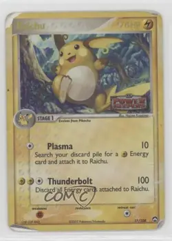 Raichu Reverse Foil Pokemon EX Power Keepers #24 2007 READ - Image 1