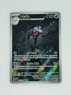 Pokemon TCG Palafin 225/091 Paldean Fates Illustration Rare Full Art Holo Card - Image 1