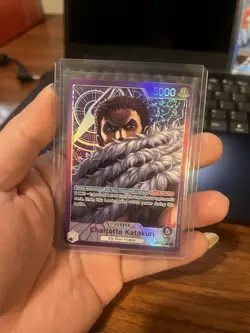 One Piece Card Game Leader OP01 Doflamingo Katakuri Jinbe Holo 3 Cards Lot - Image 3