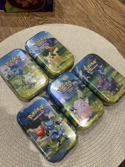 X5 Pokemon TCG Mega Evolution - Ascended Heroes Mini Tin Cards Sealed New UK - Image 3