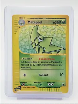 METAPOD 2002 POKEMON E-CARD EXPEDITION BASE SET REVERSE HOLO 87/165 Q1048 - Image 1