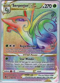 Serperior VSTAR (Secret) 196/195 SWSH12: Silver Tempest - Pokemon Card - NM - Image 1