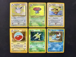 Pokemon TCG Jungle Holo Rare No Symbol 6 Card Set - Scyther, Vaporeon & More NM - Image 1