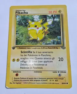 Pikachu 60/64 Jungle 1st Edition ITALIAN Common Pokemon Card LP/MP - see picture - Image 1