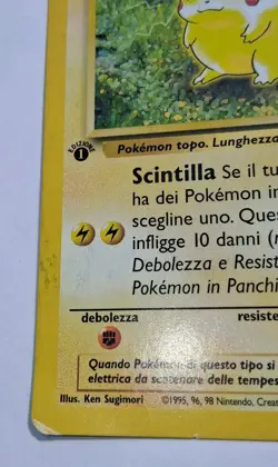 Pikachu 60/64 Jungle 1st Edition ITALIAN Common Pokemon Card LP/MP - see picture - Image 2