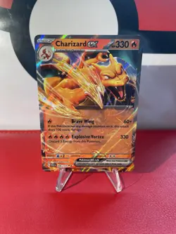 Pokemon Charizard ex 006/165 Scarlet Violet 151 Half Art Card Trading Card TCG - Image 1