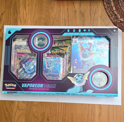 Pokemon Vaporeon VMAX Premium Collection Kit 6 Booster Packs 3 Promo Cards 2021 - Image 1
