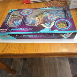 Pokemon Vaporeon VMAX Premium Collection Kit 6 Booster Packs 3 Promo Cards 2021 - Image 4