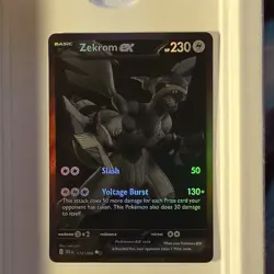 The Pokemon Company Zekrom EX 172/086 BLK: Rare Holo Dragon Pokemon Card - Image 1